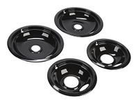 Whirlpool W10288051 Genuine OEM Burner Drip Bowls For Ranges, Black – Replaces 874987, 4396070, 4396072, AH2377787, EA2377787, PS2377787