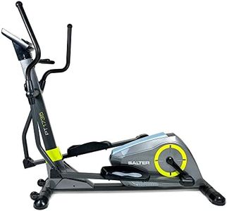 SALTER Fitness PT-1735 - Bicicleta Elíptica con Volante de inercia 18 Kg., Pantalla LCD y Pulsómetro, 16 Niveles de Resistencia, amplios Pedales Antideslizantes.