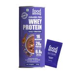 Foodstrong Whey Protein Powder (Concentrate + Isolate), 100% Hormone Free Grass-Fed Whey, 26G Protein & 6.6G BCAA, Chocolate Almond, With Turmeric & Digestive Enzymes, 16 Sachets, 543G