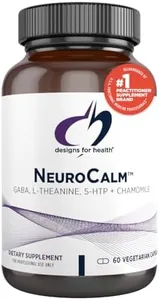Designs for Health NeuroCalm - 5HTP GABA L-Theanine Supplement for Stress Response - Methylated B12, Vitamin B6, Taurine, Chamomile & Magnesium Supplement for Mood Support (60 Vegan Capsules)