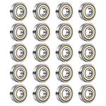 608 ZZ Ball Bearings 20 Pcs Metal Ball Bearings Double Shielded Miniature Groove Ball Bearings Carbon Steel Bearings for Skateboard Roller Inline Skates