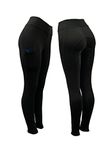 Riding Tights Equestrian Ladies Silicone Grip with Phone Pockets Horse Riding/Gym/Yoga Leggings Tights Breeches Equine (as8, Waist, Numeric_26, Regular, Regular, Black, UK 8, Skinny)