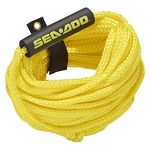 Sea-Doo Towable Tube Rope for 1 Person Tube, Yellow, 60'