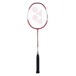 YONEX ZR 100 light Aluminium Strung Badminton Racket with Full Racket Cover (Red/White) | For Beginners | 95 grams | Maximum String Tension - 26lbs