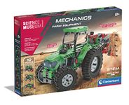 Clementoni 61375 Science Museum Mechanics-Farm Equipment-Building Set, Scientific Kit for Kids 8 Years, STEM Toys, English Version-Made in Italy, Multicoloured