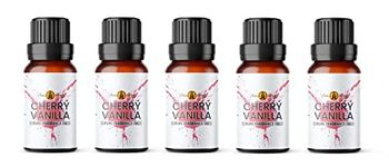 Aroma Energy | Cherry Vanilla Fragrance Oil 50ml (5 x 10ml) - Highly Scented Oil for Making Candle, Soap, Wax Melt, Diffuser etc