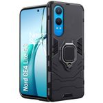 TheGiftKart Tough Armor Bumper Back Case Cover for OnePlus Nord CE 4 Lite 5G | Ring Holder & Kickstand in-Built | 360 Degree Protection Back Cover for OnePlus Nord CE4 Lite 5G (PC & TPU, Black)