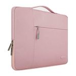 MOSISO Laptop Sleeve Compatible with MacBook Air 11 inch, 11.6-12.3 inch Acer Chromebook R11/HP Stream/Samsung/ASUS/Surface Pro 8/7/6/X/5/4/3, Polyester Multifunctional Briefcase Bag, Pink