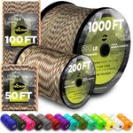 TECEUM Paracord Type III 550 Camo – 200 ft – 4mm – Tactical Rope MIL-SPEC – Outdoor para Cord – Camping Hiking Fishing Gear – EDC Parachute Cord – Strong Survival Rope 788