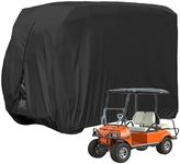 Lmeison 4 Passenger Golf Cart Covers, 400D Golf Cart Cover Roof 80" L Fits EZ GO, Club Car and Yamaha Golf Carts, Waterproof and Windproof, Black