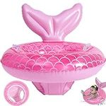 Baby Swimming Float, Inflatable Baby Float Baby Swimming Ring, Baby Pool Float with Baby Safety Seat and Handle for Babies 3-36 Months Toddlers Infant Training Summer Baby Bath Float