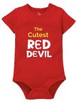 Zeezeezoo Cutest Red Devil Newborn Baby Romper Bodysuit Onesie Clothes Dress Football Theme 0-3 Months