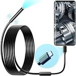 Wireless Endoscope, Wi-Fi Industrial Borescope with 6 LED Lights, 7.9mm Type-C USB Snake Camera, Waterproof IP67 Inspection Camera for OTG Android Phone & Ipad10 (5.5ft, Type-C Powered ONLY)