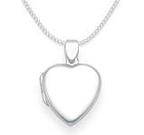 Heather Needham Sterling Silver Heart Locket Necklace on 18" chain- Size: 18mm x 20mm x 4.5mm. Gift boxed B43HN 8018/18