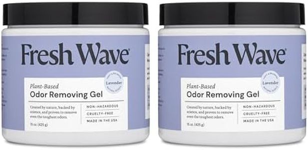 Fresh Wave Lavender Odor Removing Gel, 15 oz., Pack of 2 - Safer Odor Absorbers for Home, Natural Plant-Based Odor Eliminator, Every 15 oz. lasts 30-60 Days, For Cooking, Trash & Pets