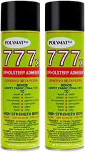 2 Cans of Polymat 777 Foam Speaker Box Carpet Car Auto Liner and Fabric Spray Glue Adhesive