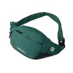 Assembly Unisex Cross Body Fanny Pack with Adjustable Strap (38.5 cms) | Padded Waist Bag with Zipper Pockets for Comfort Travel -Float(Ivy)