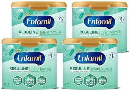 Enfamil Reguline Baby Formula, Milk-Based Infant Nutrition, Dual Prebiotics for Soft, Comfortable Stools within 1 Week of Use, Omega-3 DHA for Immune Support, Reusable Powder Tub, 78 Oz​