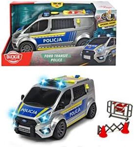 Dickie 203715013026 SOS Radio True, Ford Transit Police Car, 28 cm, Polish Design, from 3 Years