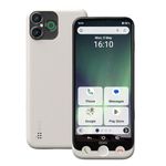 Doro - Aurora A30 Smartphone - Senior Mobile Phone - Easy to Use - Assistance Button with GPS Location - Hearing Aid Compatible - USB Cable Included - Bone