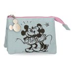 Joumma Disney Kisses M&M Wallet Blue 14x10x3.5 cm Polyester, Blue, Purse