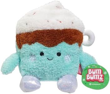 BumBumz 7.5 Inch Large Hot Chocolate Weighted Plush - Official Jazwares HolidayBumz - Soft, Fuzzy, Cute Christmas Stuffed Animal Toy - Gift for Kids, Boys & Girls