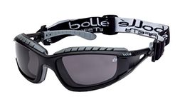 Bolle TRACPSF Tracker Glasses Nylon Frame Anti-Scratch and Fog Lens, Black/Smoke