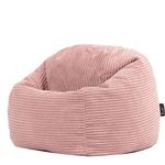 icon Kingston Kids Bean Bag, Corduroy, Pink, Kids Bean Bag Chair with Filling Included for Girls and Boys, Childrens Chair, Beanbags for Children, Playroom Décor, Bedroom Accessories