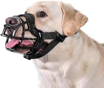 OneTigris Bozal, bozal suave para perros de goma resistente, correa ajustable adecuada para bozales de perros medianos y grandes, prevención de ladridos, mordeduras y masticaciones (XL)