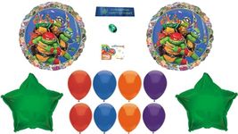 Rise Of The Teenage Mutant Ninja Turtles Balloons Bundle With Bonus Printed Happy Birthday Ribbon