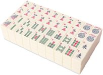 GUSTARIA Set of American Mahjong Tiles, 166 Ivory Color Mah Jongg Pieces (1.2'', Tiles Only Set)