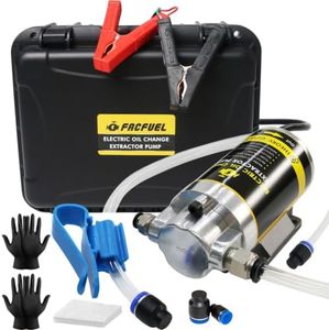 FACFUEL Electric Oil Extractor Pump, Dipstick Engine Oil Change Pump 12V