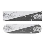 Japanese Grip Tape Flower Longboard Griptape Sports Outdoor Black White Skateboard Grip Tape, 33x9 inch Non-Slip Sandpaper Tape, Safety Tape for Skateboard Longboard Roller Board Stair Treads