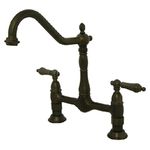 Kingston Brass KS1175AL Heritage 8-inch Kitchen Faucet Without Sprayer, Oil Rubbed Bronze