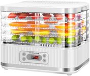 VIVOHOME Electric 5 Trays Food Dehydrator Machine, 400W Hydrator Machine with 72H Digital Timer and Temperature Control for Fruit Vegetable Meat Jerky Herb Beef Mushroom, White