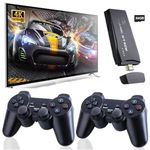 2024 New Tv Gaming System | Plug & Play Video TV Game 4K Ultra HD Game Stick with 16,000+ Games Built-in, 9 Emulators & Wireless 2 Controllers for Kids (5 Years to 16 Years) (16,000 Video Game)