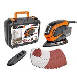 WORX Delta 65W Multi-Sander | WX 648.2 | DustStop Microfilter | Velcro Anchor System | Ergonomic, Compact and Lightweight Design | Includes Accessories