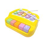 Kids Yard Musical Xylophone and Mini Piano, Non Toxic, Non-Battery with 5 Multicolor Buttons & 2 Mallets (Assorted Color) (Small)