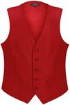 Gioberti Mens Formal Suit Vest, Red