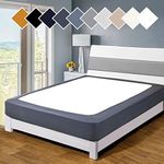 Twin Six Premium Bed Box Spring Cover, Full/Full XL Size, Update Bed Skirt, Mattress Protector Encasement, Dark Grey