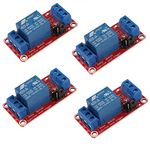 4 Pack 12V One Channel Relay Module Relay Switch with OPTO Isolation High Low Level Trigger (12V)