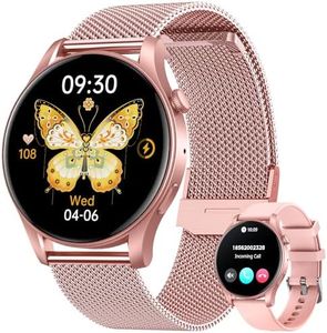 Smartwatch Mujer Reloj Inteligente con Llamadas: 1,43" Amoled Pantalla táctil Pulsera de Actividad Mujer con Pulsometro Presión Arterial Sueño 100+ Modos Deportivos Smart Watch para Android iOS