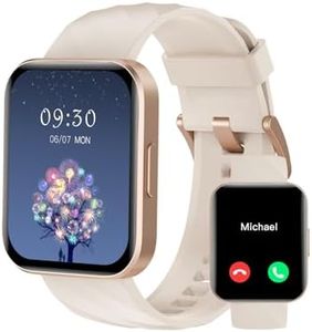 RUIMEN Smartwatch Uomo Donna Chiamate e Whatsapp Smart Watch Contapassi Cardiofrequenzimetro da polso Saturimetro Orologio Smart Fitness Sportivo Impermeabile per Android iOS Galassia