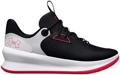Under Armour Men's UA TWENTY47 Basketball Shoes, Black/White/Radio Red - 001, 10