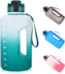 Gym Water Bottle with Strap 2.2 Litre Motivational Big Jug for Sports Outdoor