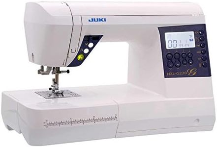 JUKI hzl-g220 Macchina da Cucire Elettronica con Taglia-Cavi Automatico Metallo/PVC Bianco 44,5 x 22,3 x 29,2 cm