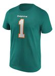 Fanatics - NFL Miami Dolphins Tagovailoa Name & Number Graphic T-Shirt - Turquoise Colour Turquoise, Size XXL, turquoise