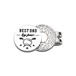 Golf Ball Marker for Fathers Day, Best Dad by Par Gifts from Daughter Son, Golfer Golf Lover Birthday Christmas Gift for Dad Daddy Grandpa, Father Husband Gifts from Daughter Wife, Magnetic Hat Clip