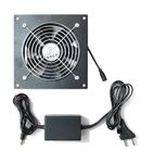 FourDot Cabinet Cooling Fan System 6 inches Single 120mm 5inch Fan with adapter for HomeTheater