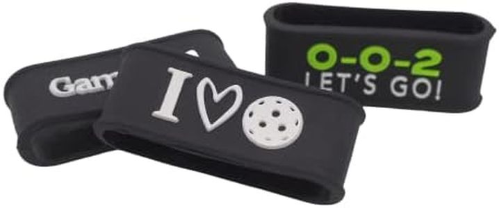 Pickleball Paddle Grip Band – Secures Grip Tape – Fits All Paddle Handles – Silicone Pickleball Paddle Bands with Embossed Design – Pickleball Gifts – Pickleball Grip Bands